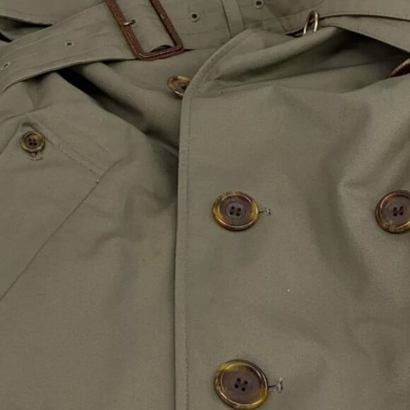 Aquascutum light green trench coat size M - Picture 2 of 5
